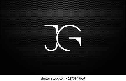 Monograma del logotipo de las letras abstractas GJ,JG