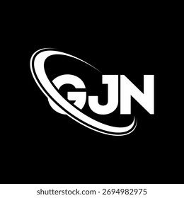 GJN logo. GJN letter. GJN letter logo design. Initials GJN logo linked with circle and uppercase monogram logo. GJN-typography for technology, business and real estate brand.