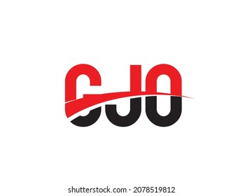 Letra GJO Ilustración del vector de diseño del logotipo inicial