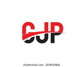 Letra GJP Ilustración del vector de diseño del logotipo inicial