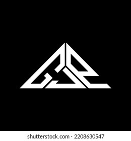 GJP letter logo creative design with vector graphic, GJP simple and modern logo in triangle shape.