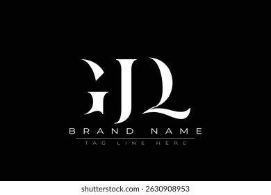 GJQ abstract letter logo design. This logo is designed by three abstract letters.