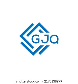 GJQ letter logo design on white background. GJQ creative  circle letter logo concept. GJQ letter design.
