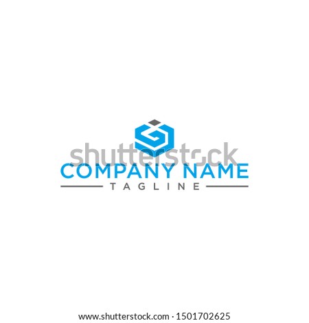 GJ-shaped creative design lines are very simple and hexagon-shaped