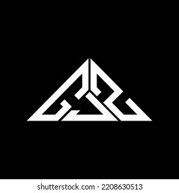 GJZ Letter Logo kreatives Design mit Vektorgrafik, GJZ einfaches und modernes Logo in Dreiecksform.