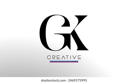GK Abstract Letters Logo Monogram