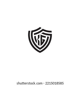 GK abstract line shield concept in high quality professional design that will print well across any print media