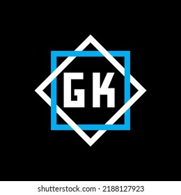  El concepto del logo de la letra de círculo creativa de GK. Diseño de letras GK.
