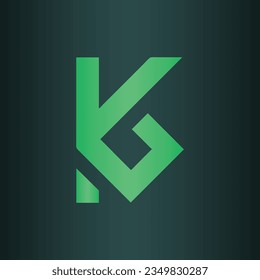Diseño del logo vectorial creativo y moderno GK.