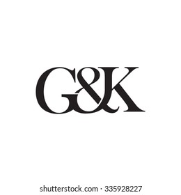 G&K Initial logo. Ampersand monogram logo