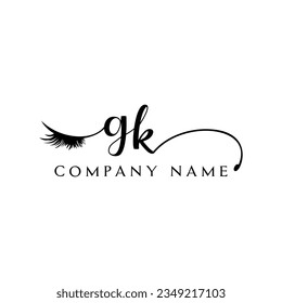 GK-Logo-Logo-Logo-Wimpernvektor, modern
