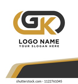 GK initial logo template vexctor