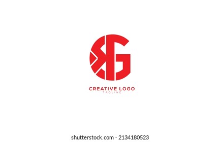 GK KG  Abstract initial monogram letter alphabet logo design