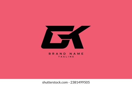 GK, KG, Logo-Design für abstrakte Anfangsbuchstaben