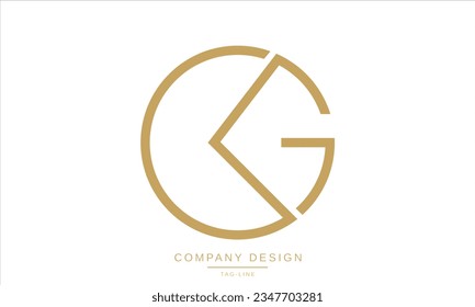 GK, KG, Abstract Letters Logo Monogram