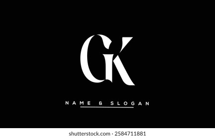 GK, KG Abstract Letters Logo Monogram