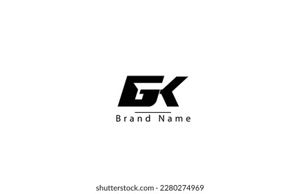 GK KG G K abstract vector logo monogram template