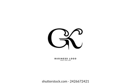 GK, KG, G, K, Abstract Letters Logo Monogram