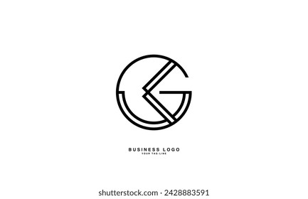 GK, KG, G, K, Abstrakte Buchstaben Logo Monogramm