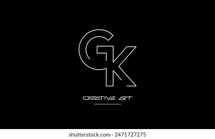 GK, KG, G, K abstract letters logo monogram