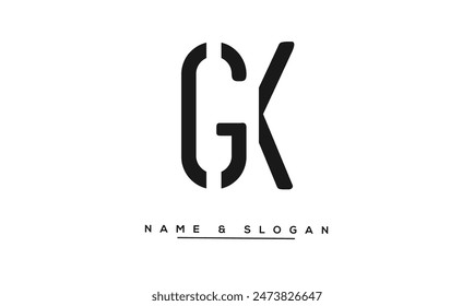 GK, KG, G, K Abstract Letters Logo Monogram