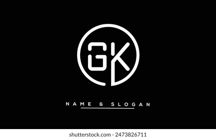 GK, KG, G, K Abstract Letters Logo Monogram