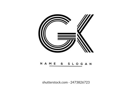 GK, KG, G, K Abstract Letters Logo Monogram