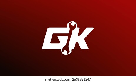 GK, KG, G, K abstract letters logo monogram. GK logo service and mechanic works.
