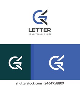 GK, KG Brief Logo Design Vorlage Elemente. Modernes abstraktes digitales Alphabet-Buchstaben-Logo.