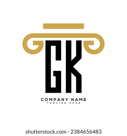 GK Letter LAW Logo Design Vorlage Vektorgrafik