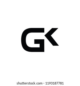 gk letter logo