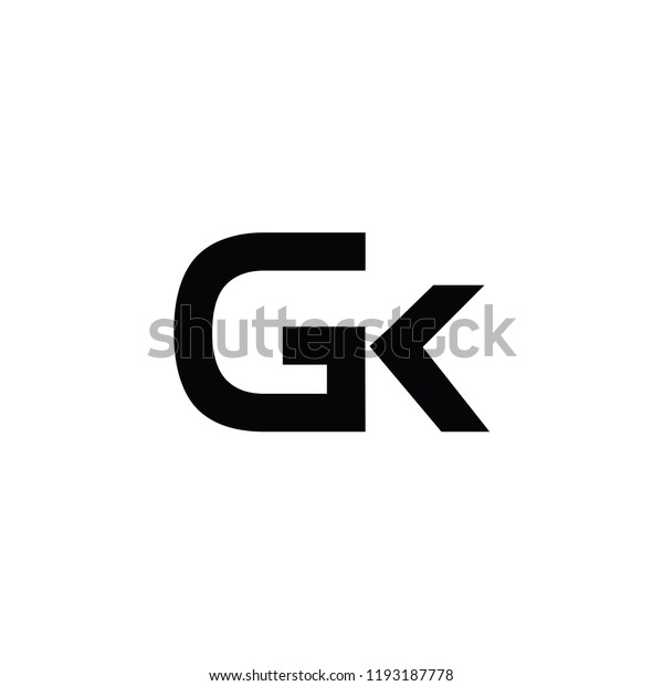 Gk Letter Logo Stock Vector (Royalty Free) 1193187778 | Shutterstock