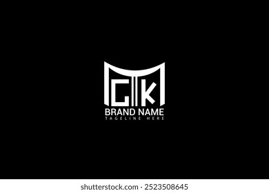 GK letter logo design. circle, triangle, hexagon, flat and simple style with white color variation letter logo set in one artboard. GK minimalist
