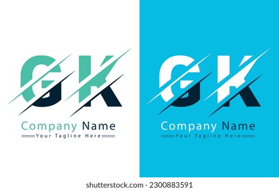 GK Letter Logo Design Template. Vector Logo Illustration
