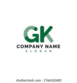 GK Letter Logo Design. GK letter logo Vector Illustration - Vector