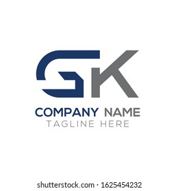 GK letter Type Logo Design vector Template. Abstract Letter GK logo Design