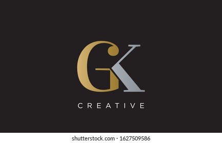 GK logo design vector  luxury icon symbol