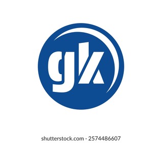 GK sport emblem or team logotype. Ball logo with a combination of Initial letter G and K for balls shop, sports company, training, club badge. Vector illustration.