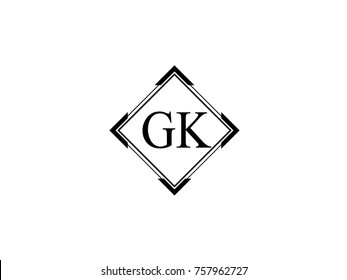 GK square shape vintage logo