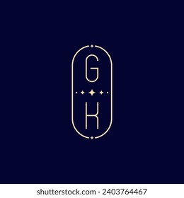 GK wedding lie monogram with high quality professional design that will print well across any print media