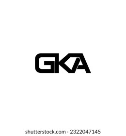 diseño del logotipo de la letra monograma de la tipografía gka