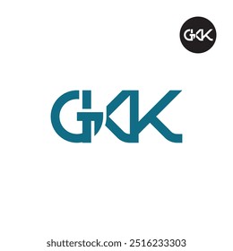 Design de monograma de letra de logotipo GKK