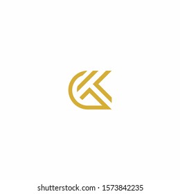 GK,KG Letter Logo Design with Creative Modern