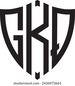 GKQ Shield Logo design, icon, symbol, vector file