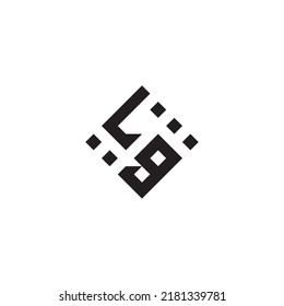 GL abstract geometric concept logo in high quality professional design that will be best for street style