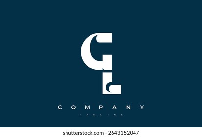 GL Abstract Geometric Logo Design. Modern and elegant logo design with simplistic typography elements, showcasing branding excellence.