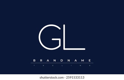 GL Abstract letter logo. This logo icon incorporate with abstract shape in the creative way