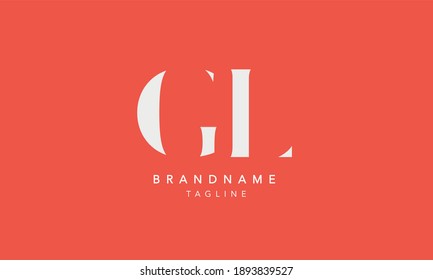 Alfabeto GL letra inicial Monograma Icono Icono Ilustración vectorial