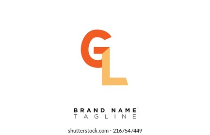 GL Alphabet letters Initials Monogram logo LG, G and L