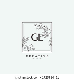 GL Beauty vector initials logo art, handwriting logo of initials signature, Wedding, fashion, jewelry, boutique, floral and botanical with creative template for any company or business.